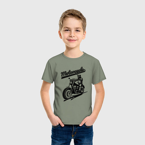Детская футболка Motorcycle Cool rider / Авокадо – фото 3