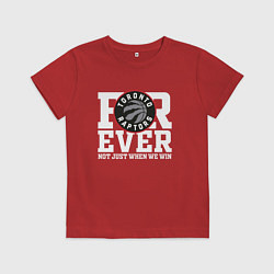Футболка хлопковая детская Toronto Raptors FOREVER NOT JUST WHEN WE WIN, цвет: красный