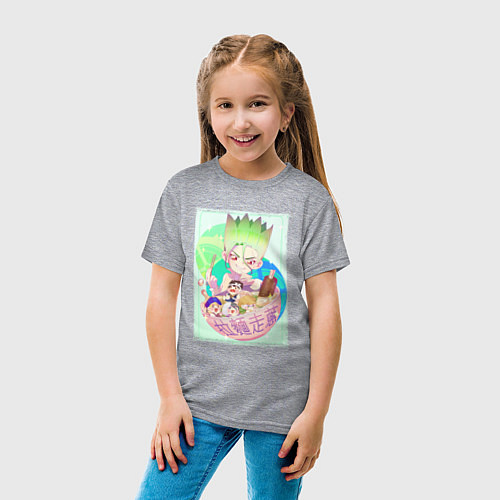 Детская футболка Сэнку и рамэн / Меланж – фото 4