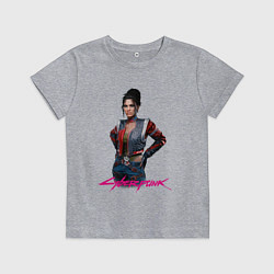 Футболка хлопковая детская Panam - Панам Cyberpunk 2077, цвет: меланж