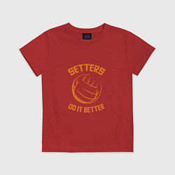 Футболка хлопковая детская Setters Do It Better, цвет: красный