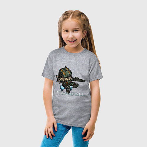 Детская футболка Титанфол арт нарисованный карандашом TITANFALL / Меланж – фото 4