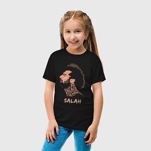 Детская футболка Мохаммед Салах, Mohamed Salah / Черный – фото 4