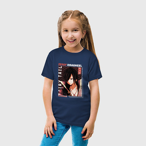 Детская футболка Сказка о хвосте феи, Зереф / Тёмно-синий – фото 4