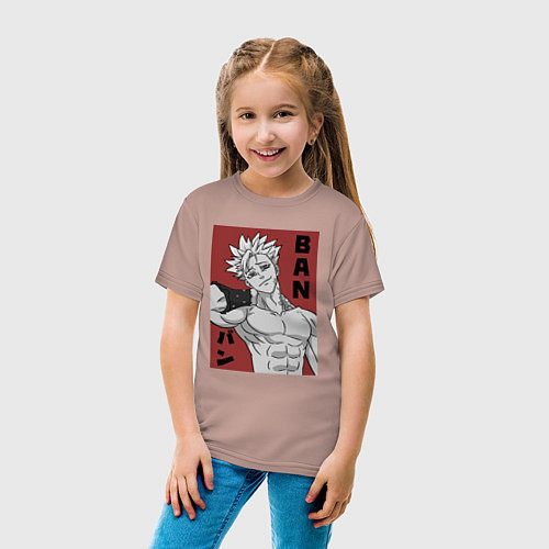 Детская футболка Бессмертный Бан / Пыльно-розовый – фото 4