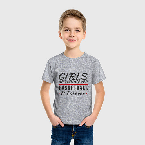 Детская футболка Girls & Basketball / Меланж – фото 3