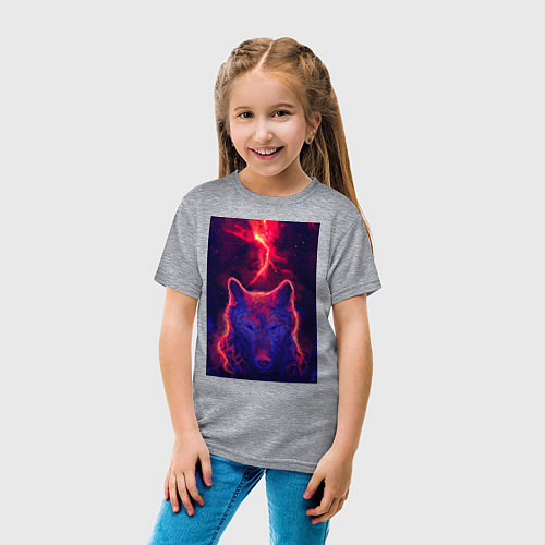 Детская футболка Огненная морда / Меланж – фото 4
