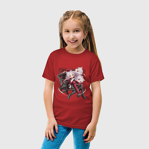 Детская футболка Цербер Тройной Демон / Красный – фото 4