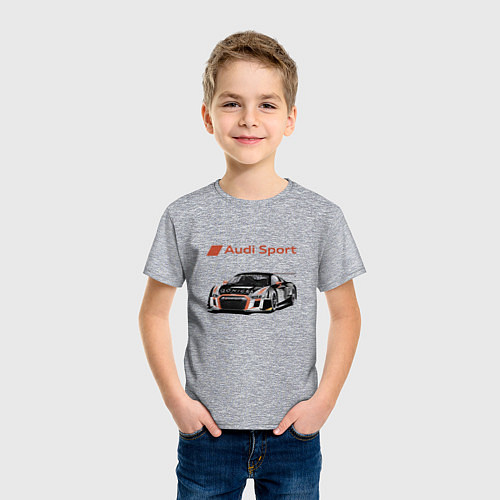 Детская футболка Audi Motorsport Racing team / Меланж – фото 3