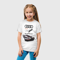 Футболка хлопковая детская Audi quattro Concept Design, цвет: белый — фото 2