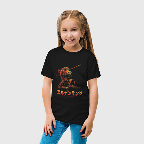 Детская футболка Рыцарь с щитом Elden ring / Черный – фото 4