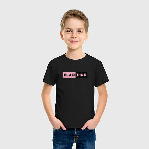 Детская футболка BLACKPINK ЛОГОТИП / Черный – фото 3