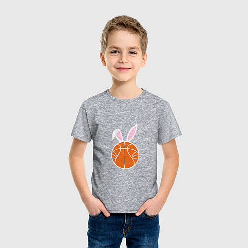 Детская футболка Basketball Bunny / Меланж – фото 3