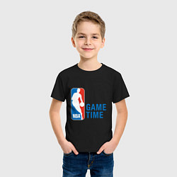 Футболка хлопковая детская NBA Game Time, цвет: черный — фото 2