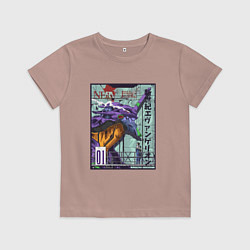 Детская футболка Евангелион eva 01 робот