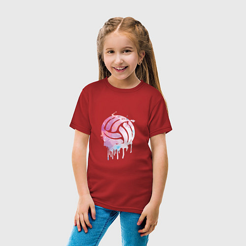 Детская футболка Volleyball Colors / Красный – фото 4