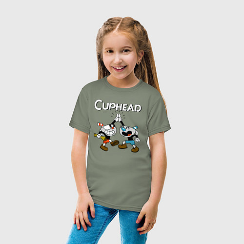 Детская футболка Cuphead веселые чашечки / Авокадо – фото 4
