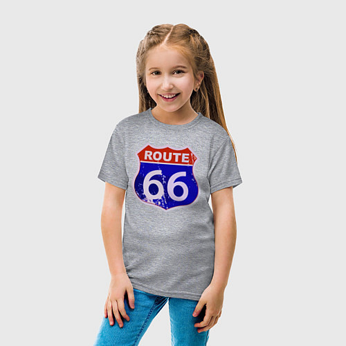 Детская футболка Трасса 66 Meme / Меланж – фото 4