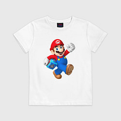 Футболка хлопковая детская Super Mario Hero!, цвет: белый