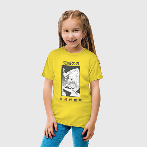 Детская футболка Иноске с клинками / Желтый – фото 4