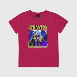 Футболка хлопковая детская Scranton electric city, цвет: маджента