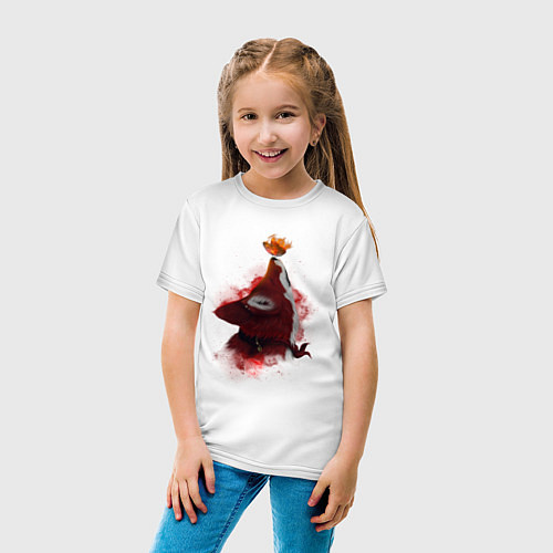 Детская футболка Fox and butterfly / Белый – фото 4