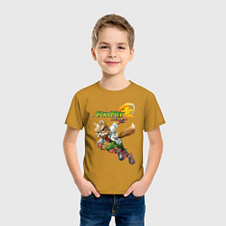 Футболка хлопковая детская Star Fox Zero Nintendo Video game, цвет: горчичный — фото 2