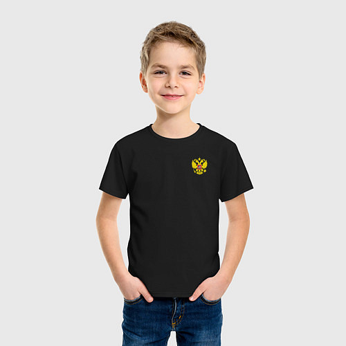 Детская футболка Герб / Черный – фото 3