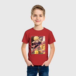 Футболка хлопковая детская Дио Брандо из ДжоДжо, цвет: красный — фото 2