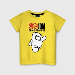 Футболка хлопковая детская JDM Japan, цвет: желтый