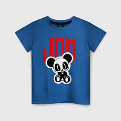 Футболка хлопковая детская JDM Panda Japan, цвет: синий