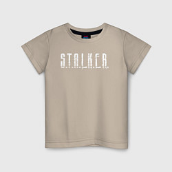 Футболка хлопковая детская S T A L K E R - Logo, цвет: миндальный