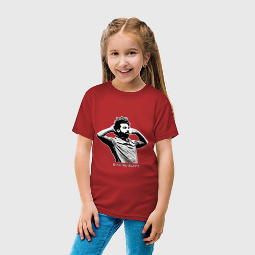 Детская футболка Salah - King Of Egypt / Красный – фото 4