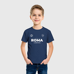 Футболка хлопковая детская Roma Форма Чемпионов, цвет: тёмно-синий — фото 2