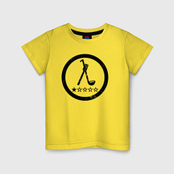 Футболка хлопковая детская Лямбда-14, цвет: желтый