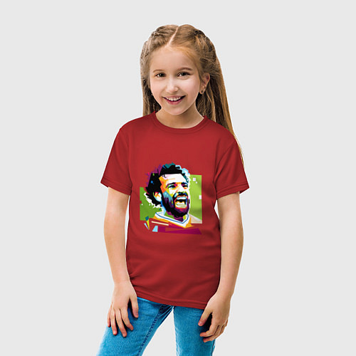 Детская футболка Salah Smile / Красный – фото 4