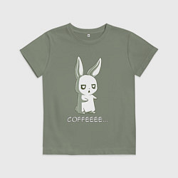 Детская футболка Заяц хочет кофе