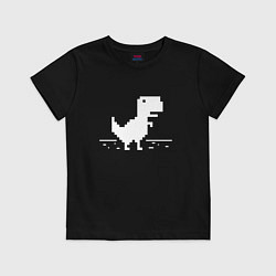 Футболка хлопковая детская Chrome t-rex, цвет: черный