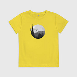 Футболка хлопковая детская Давай через овраг, цвет: желтый