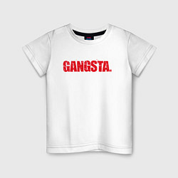 Футболка хлопковая детская Gangsta, цвет: белый