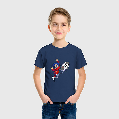 Детская футболка Super Salah / Тёмно-синий – фото 3