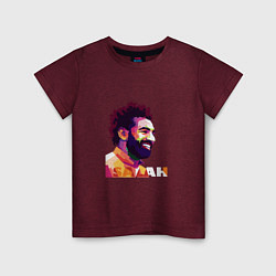 Футболка хлопковая детская Smile Salah, цвет: меланж-бордовый