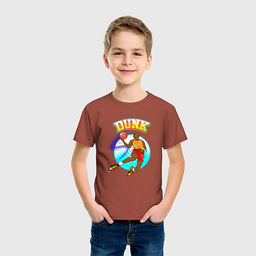 Детская футболка Dunk баскетболист / Кирпичный – фото 3
