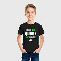 Футболка хлопковая детская Quake I Paused, цвет: черный — фото 2