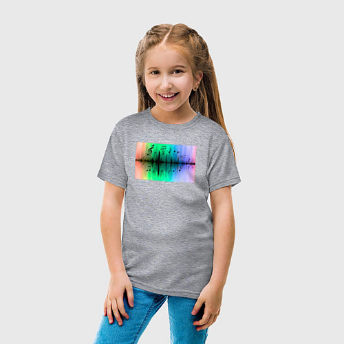 Детская футболка Звуковая Дорожка Градиент / Меланж – фото 4