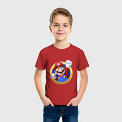 Футболка хлопковая детская Марио 3d, цвет: красный — фото 2