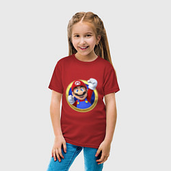 Футболка хлопковая детская Марио 3d, цвет: красный — фото 2