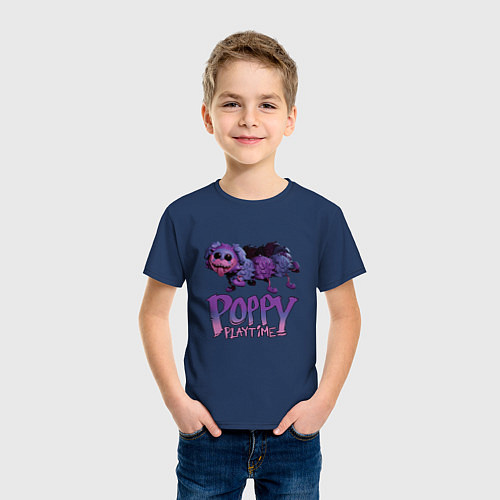 Детская футболка POPPY PLAYTIME PJ Pug-a-Pillar / Тёмно-синий – фото 3