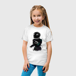 Футболка хлопковая детская Космос прикасается к тебе, цвет: белый — фото 2