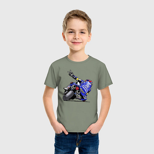 Детская футболка Yamaha racing team Racer / Авокадо – фото 3